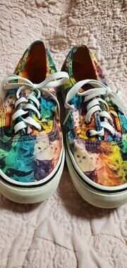 Vans x ASPCA Rainbow Kitty Cat Tennis Shoes W 7.5 M 6